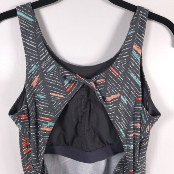 NWT PrAna Skypath Chalkboard Sketch Open Back Shelf Bra Dress MEDIUM - Picture 6 of 13